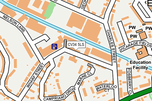 CV34 5LS map - OS OpenMap – Local (Ordnance Survey)