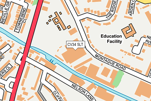 CV34 5LT map - OS OpenMap – Local (Ordnance Survey)