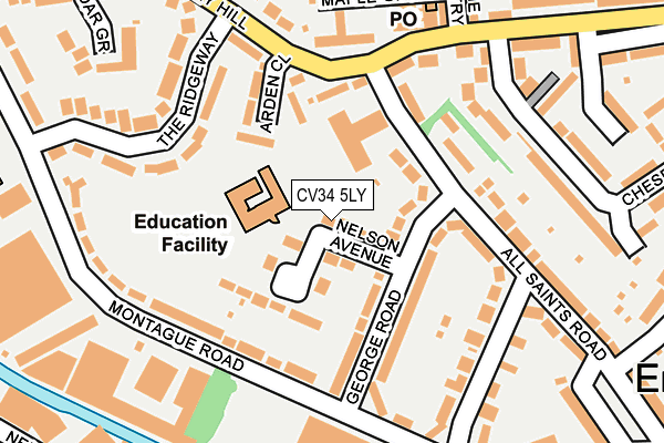 CV34 5LY map - OS OpenMap – Local (Ordnance Survey)