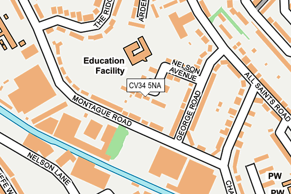 CV34 5NA map - OS OpenMap – Local (Ordnance Survey)