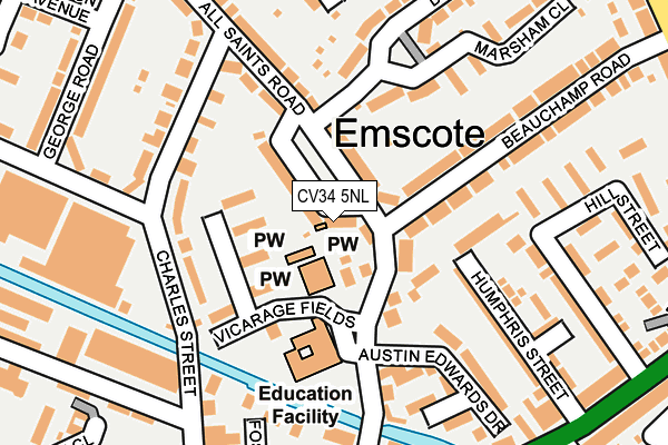 CV34 5NL map - OS OpenMap – Local (Ordnance Survey)