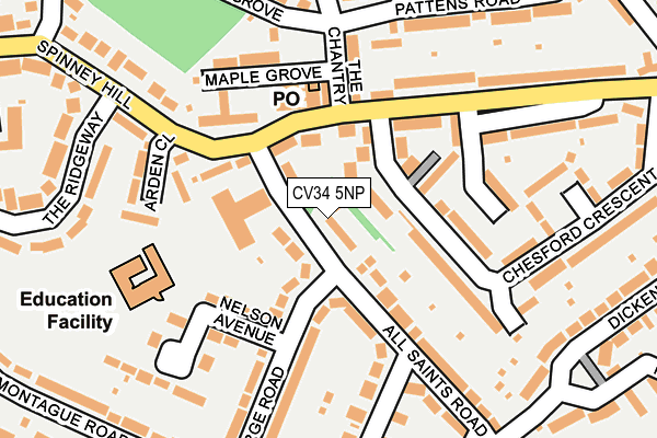 CV34 5NP map - OS OpenMap – Local (Ordnance Survey)