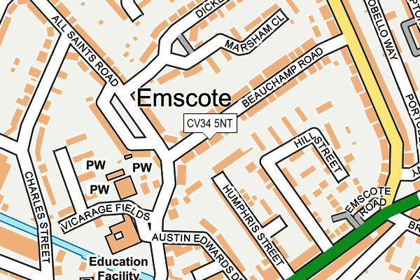 CV34 5NT map - OS OpenMap – Local (Ordnance Survey)