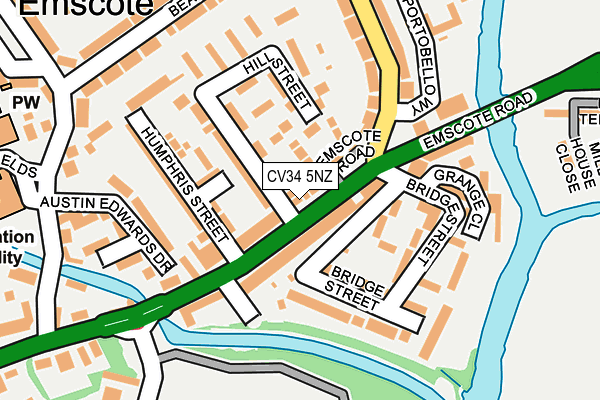 CV34 5NZ map - OS OpenMap – Local (Ordnance Survey)