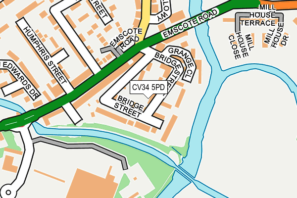CV34 5PD map - OS OpenMap – Local (Ordnance Survey)