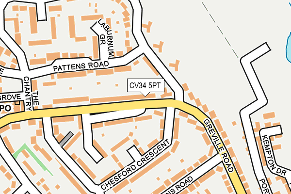 CV34 5PT map - OS OpenMap – Local (Ordnance Survey)