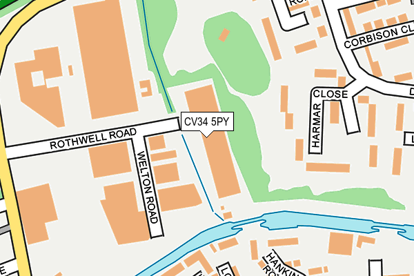 CV34 5PY map - OS OpenMap – Local (Ordnance Survey)