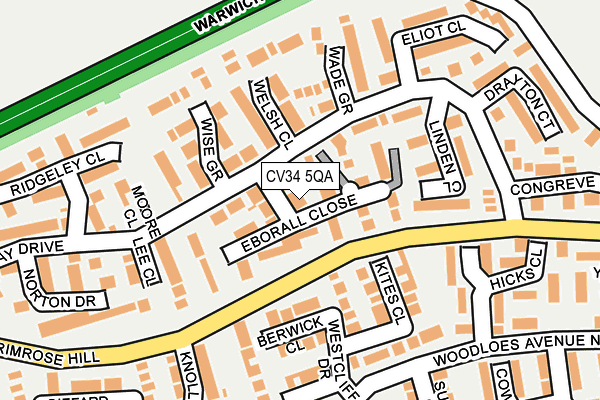 CV34 5QA map - OS OpenMap – Local (Ordnance Survey)