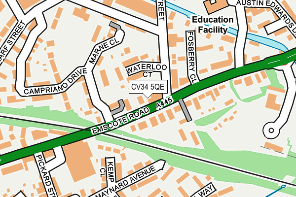 CV34 5QE map - OS OpenMap – Local (Ordnance Survey)