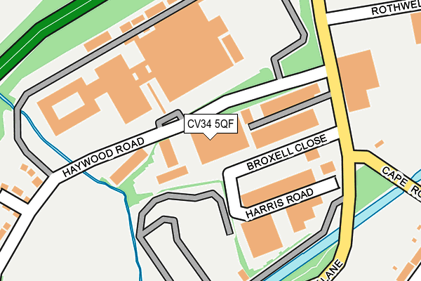 CV34 5QF map - OS OpenMap – Local (Ordnance Survey)