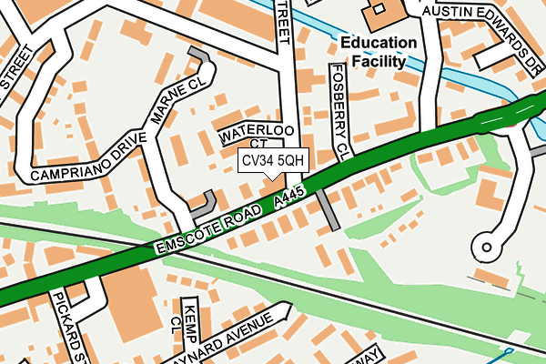 CV34 5QH map - OS OpenMap – Local (Ordnance Survey)