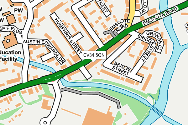 CV34 5QN map - OS OpenMap – Local (Ordnance Survey)