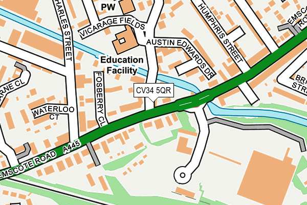 CV34 5QR map - OS OpenMap – Local (Ordnance Survey)