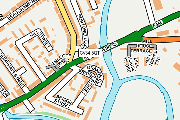 CV34 5QT map - OS OpenMap – Local (Ordnance Survey)