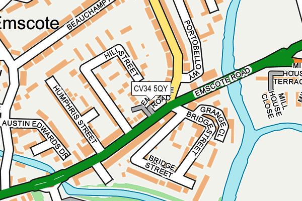 CV34 5QY map - OS OpenMap – Local (Ordnance Survey)