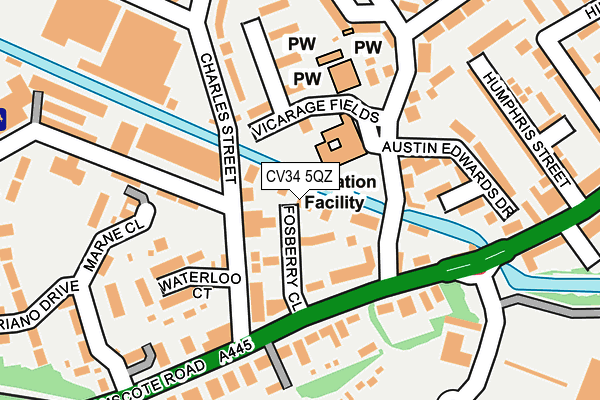 CV34 5QZ map - OS OpenMap – Local (Ordnance Survey)