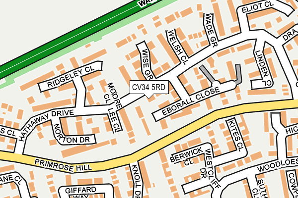 CV34 5RD map - OS OpenMap – Local (Ordnance Survey)