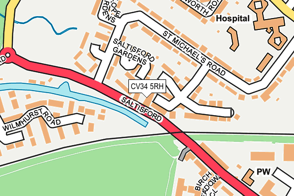 CV34 5RH map - OS OpenMap – Local (Ordnance Survey)