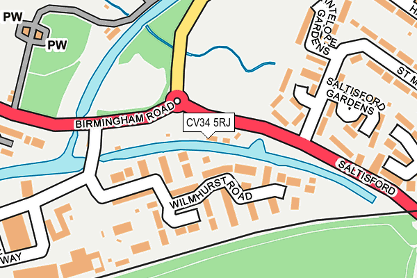 CV34 5RJ map - OS OpenMap – Local (Ordnance Survey)