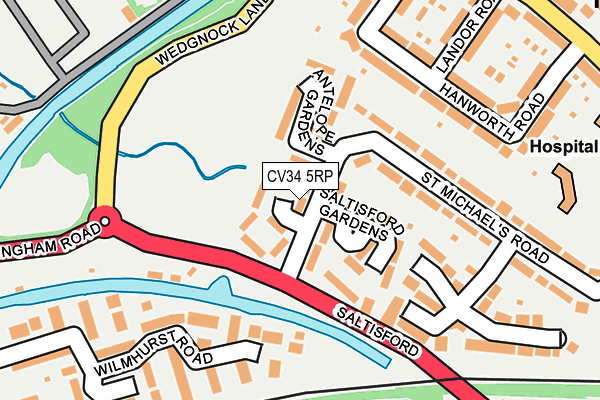 CV34 5RP map - OS OpenMap – Local (Ordnance Survey)