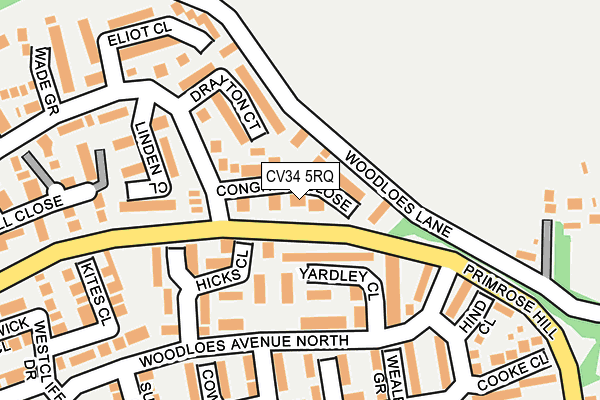 CV34 5RQ map - OS OpenMap – Local (Ordnance Survey)