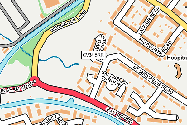CV34 5RR map - OS OpenMap – Local (Ordnance Survey)