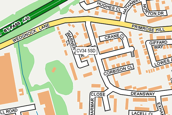 CV34 5SD map - OS OpenMap – Local (Ordnance Survey)