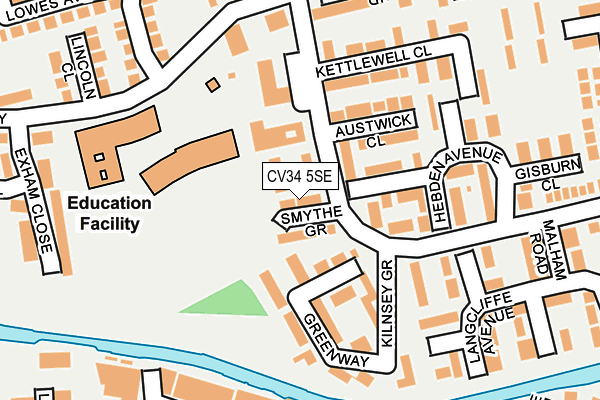 CV34 5SE map - OS OpenMap – Local (Ordnance Survey)