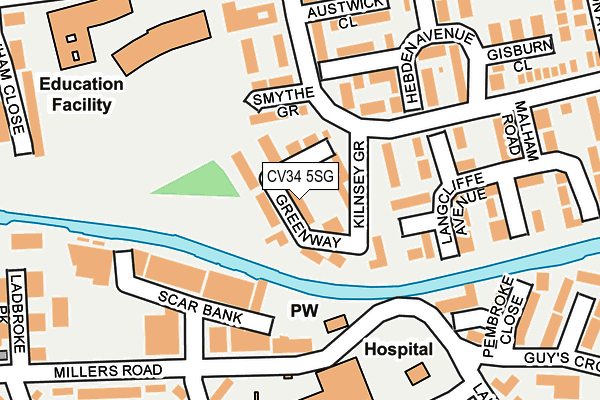 CV34 5SG map - OS OpenMap – Local (Ordnance Survey)