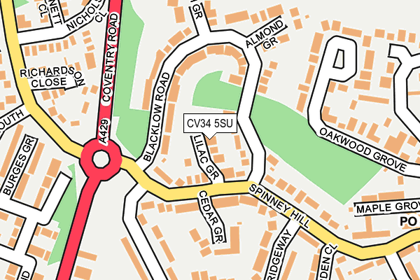 CV34 5SU map - OS OpenMap – Local (Ordnance Survey)