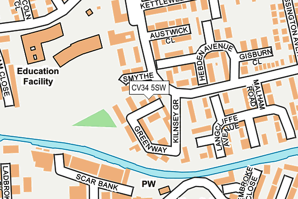 CV34 5SW map - OS OpenMap – Local (Ordnance Survey)