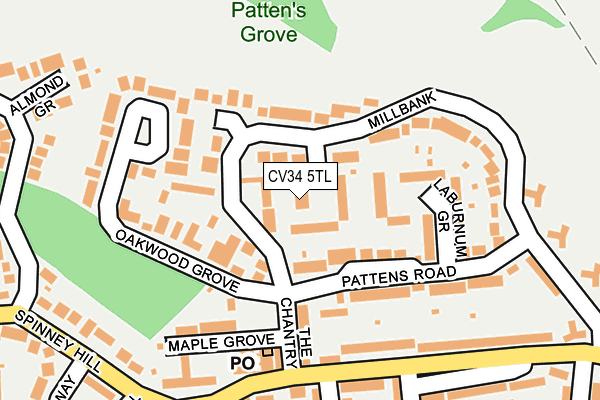 CV34 5TL map - OS OpenMap – Local (Ordnance Survey)