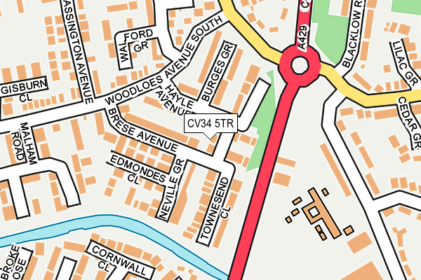 CV34 5TR map - OS OpenMap – Local (Ordnance Survey)