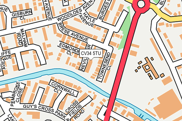 CV34 5TU map - OS OpenMap – Local (Ordnance Survey)