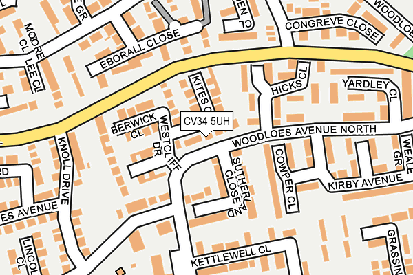 CV34 5UH map - OS OpenMap – Local (Ordnance Survey)
