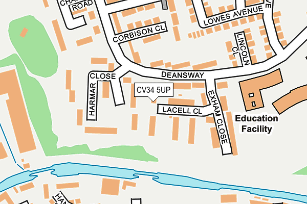 CV34 5UP map - OS OpenMap – Local (Ordnance Survey)