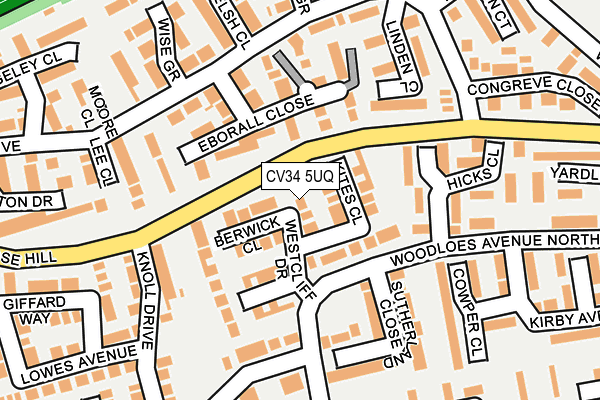 CV34 5UQ map - OS OpenMap – Local (Ordnance Survey)