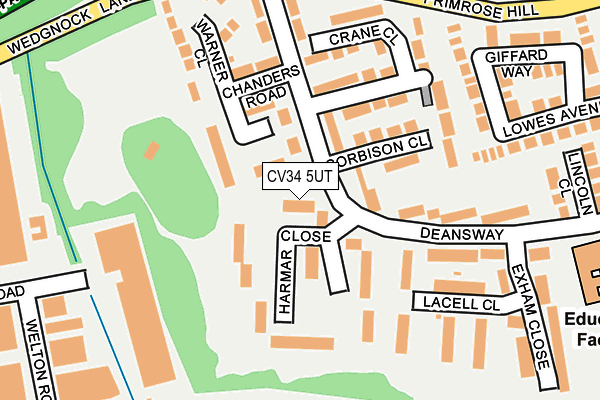 CV34 5UT map - OS OpenMap – Local (Ordnance Survey)