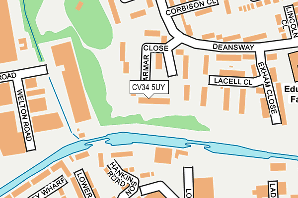 CV34 5UY map - OS OpenMap – Local (Ordnance Survey)