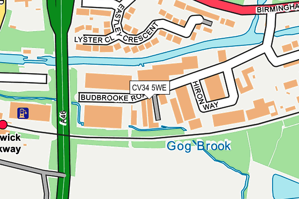 CV34 5WE map - OS OpenMap – Local (Ordnance Survey)