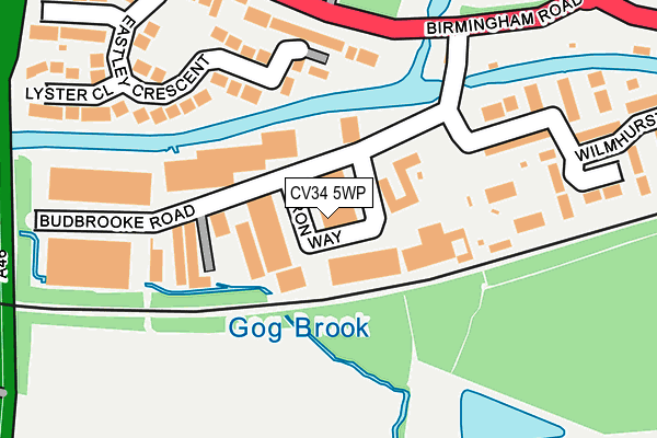 CV34 5WP map - OS OpenMap – Local (Ordnance Survey)