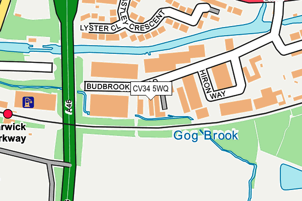 CV34 5WQ map - OS OpenMap – Local (Ordnance Survey)