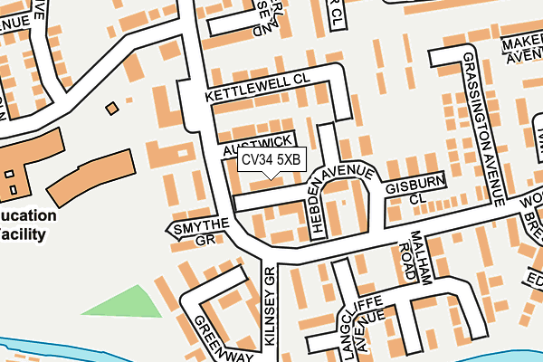 CV34 5XB map - OS OpenMap – Local (Ordnance Survey)