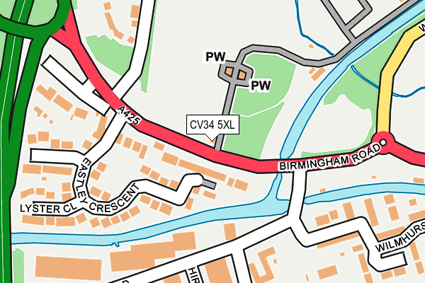 CV34 5XL map - OS OpenMap – Local (Ordnance Survey)