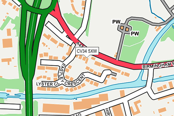 CV34 5XW map - OS OpenMap – Local (Ordnance Survey)