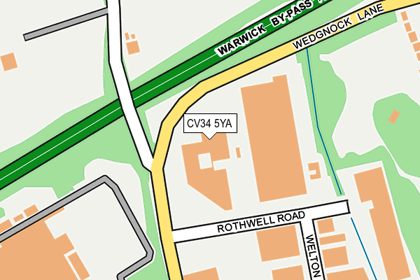 CV34 5YA map - OS OpenMap – Local (Ordnance Survey)