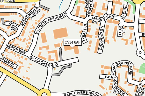 CV34 6AF map - OS OpenMap – Local (Ordnance Survey)