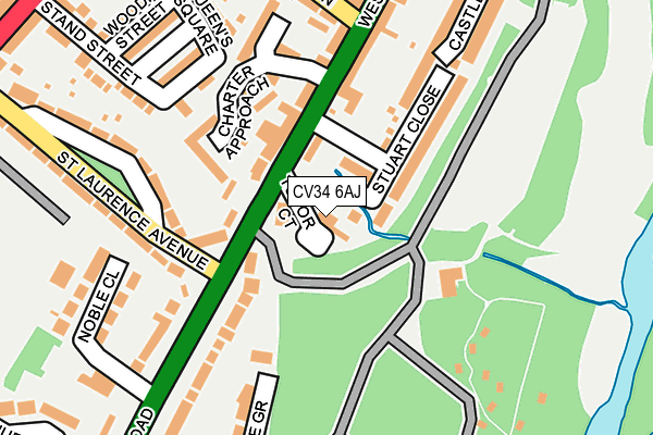 CV34 6AJ map - OS OpenMap – Local (Ordnance Survey)