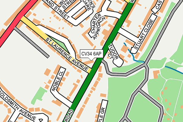 CV34 6AP map - OS OpenMap – Local (Ordnance Survey)