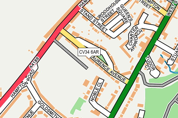 CV34 6AR map - OS OpenMap – Local (Ordnance Survey)